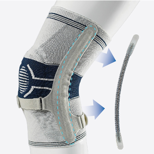 Ideal for medical rehabilitation and sports recovery, the nylon silicone knee bracer provides stability during physical activity. 