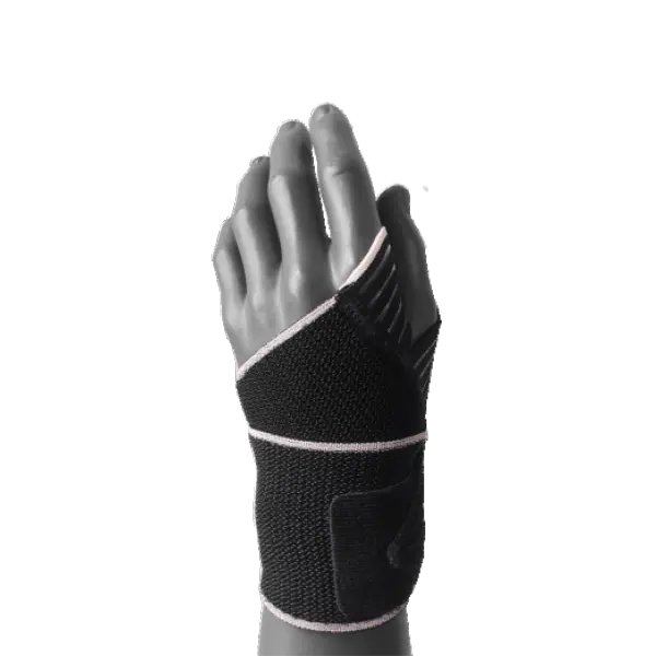 Nylon Wrist Support features an adjustable design that allows users to create a comfortable fit around the wrist.